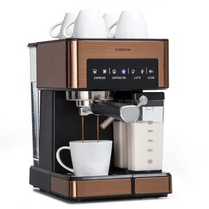 Imagine Klarstein Mașină de cafea Arabica Comfort cu portafiltru, 1350W, 20 bar, 1, 8 l, suprafață de control tactil