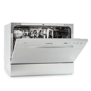 Imagine Klarstein Havasia UV 6, mașină de spălat vase, cu lumină UV, cu fața din sticlă, cu suport liber, 1380W