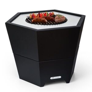 Imagine Blumfeldt Hekla 2 în 1, șemineu, Ø 60 cm, rezistentă la apă și îngheț, placă de grătar, grătar de grătar