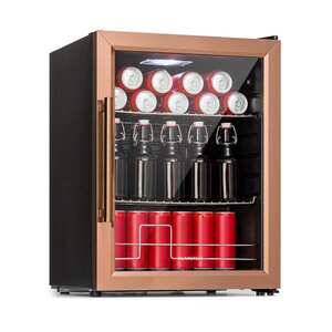 Imagine Klarstein Beersafe XL, frigider, 60 litri, 2 rafturi, ușă panoramică din sticlă, oțel inoxidabil
