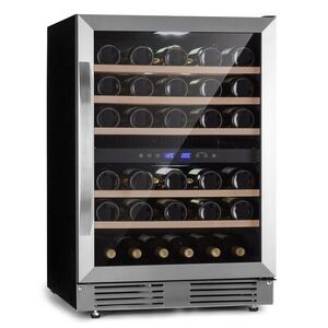 Imagine Klarstein Vinovilla 50 Duo frigider de vin cu două zone 153l 51 sticle ușă de sticlă cu 3 culori