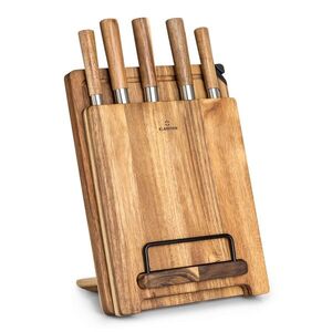 Imagine Klarstein Set de cuțite Komaki 8 piese: 5 cuțite, 3 tocătoare, ascuțitor, suport tabletă