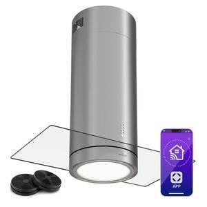 Imagine Klarstein Beretta Premium Smart, hotă tip insulă, 544 m³/h, aparat, extracție/recirculare, LED, filtru cu carbon activat