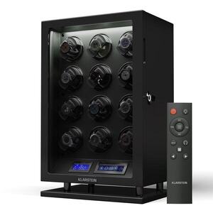 Imagine Klarstein Verdon 12 rotatoare pentru ceasuri, 12 ceasuri, 3 moduri, 5 viteze, LED, telecomandă