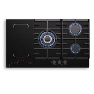 Imagine Klarstein MultiChef 5, plită cu inducție și gaz, 5 zone de gătit, 3 arzătoare cu gaz, 2 plite cu inducție, FlexZone