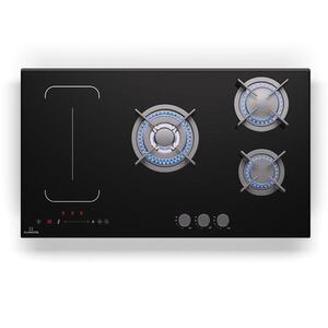 Imagine Klarstein MultiChef 5, plită cu inducție și gaz, 5 zone de gătit, 3 arzătoare cu gaz, 2 plite cu inducție, FlexZone