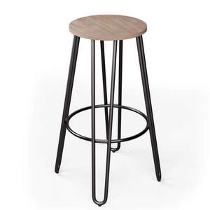 Imagine Blumfeldt Scaun de bistro Hamilton 1 buc. Ø33cm Cadru din oțel și lemn