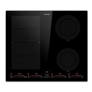Imagine Klarstein Masterzone 60 Hybrid, plită cu inducție, max. 9600 W, încorporat, 4 zone Flex, tehnologie ThermoBoost, Smart Flex