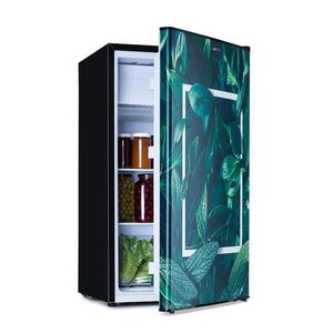 Imagine Klarstein CoolArt, 79L, combinație de frigider cu congelator, EEK E, congelator 9l, ușă de design