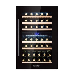 Imagine Klarstein Vinsider 41 încorporat Duo Onyx frigider de vinuri 41 sticle 2 zone