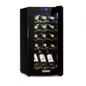 Imagine Klarstein Shiraz 15 Slim Uno, frigider pentru vin, 44 l, tactil, 135 W, 5 - 18 °C, negru