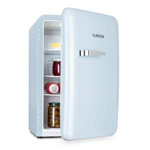 Imagine Klarstein Audrey Retro, frigider, 70 litri, 3 rafturi, 2 compartimente în ușă Iluminare interioară