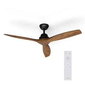 Imagine Klarstein Santa Elena 52", ventilator de tavan, Ø 132 cm, 9 060 m³/h, palete din lemn, 6 viteze, telecomandă