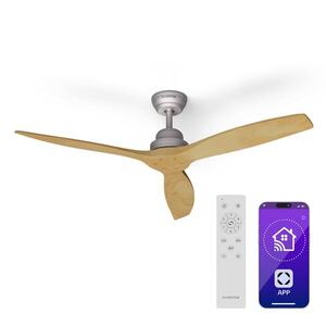 Imagine Klarstein anta Elena Smart 52", ventilator de tavan, Ø 132 cm, 10260 m³/h, palete din lemn, 6 viteze, telecomandă