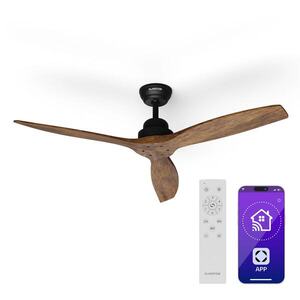 Imagine Klarstein Santa Elena Smart 52", ventilator de tavan, Ø 132 cm, 10260 m³/h, palete din lemn, 6 viteze, telecomandă