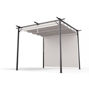 Imagine Blumfeldt Pantheon Robust, pergolă de perete, 3 x 3 m, cu jaluzele laterale, oțel acoperit cu pulbere rezistent la intemperii