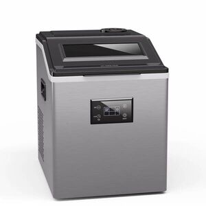 Imagine Klarstein FrostMaster, producător de gheață, 40 kg cuburi de gheață pe zi, carcasă din oțel inoxidabil, afișaj cu LED, inclusiv cupă de gheață