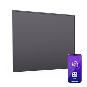 Imagine Klarstein Radiatorul inteligent cu infraroșu Wonderwall, 60x60cm, Aplicație, 360W, Temporizator săptămânal, IP24.