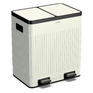 Imagine Klarstein Grama 40, coș cu pedală, 40 l / 2x20 l, inodor, plastic PP, retro