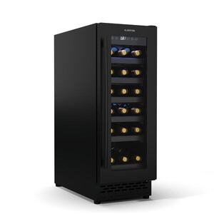 Imagine Klarstein Frigider pentru vin Vinovilla 18 Uno, 1 zonă de răcire, 18 sticle, rafturi din lemn, 5-18 °C