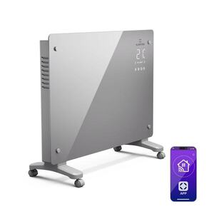 Imagine Klarstein Bansin Crystal Smart Kovektor 1500, 1500 W, Aplicație, 5- 50 °C, Afișaj LED, Ecran tactil