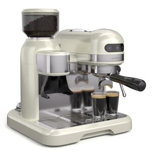 Imagine Klarstein Espressor Bella, Vintage, râșniță, 20 bari, spumator de lapte, 2 cești| 1550 W
