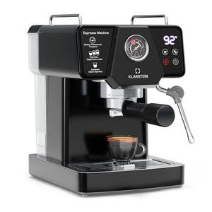 Imagine Klarstein Libeica aparat de cafea| 1350 W, 19 bar, control tactil, oțel inoxidabil, Indicator de presiune și temperatură