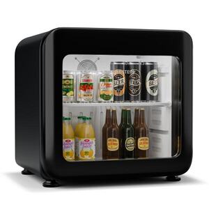 Imagine Klarstein Frigider pentru băuturi Audrey Evo, design retro, ușă din sticlă, 45 L, EEK C