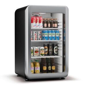 Imagine Klarstein Audrey Evo frigider pentru băuturi, Design retro, Uși din sticlă, 115 L, Clasa energetică C