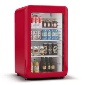 Imagine Klarstein Audrey Evo frigider pentru băuturi, Design retro, Uși din sticlă, 115 L, Clasa energetică C