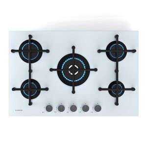 Imagine Klarstein Illuminosa 5 plită pe gaz cu 5 arzătoare Sabaf, sticlă ceramică