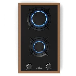 Imagine Klarstein Plită pe gaz Lumiflame, 2 arzătoare, cadru din cupru, aprindere electrică, 4, 2 kW