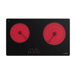 Imagine Klarstein Plită CeramEase Slim VTC, ceramică, 2 plite, 4 kW, tactilă, temporizator