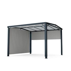 Imagine Blumfeldt Pantheon Cortina Solid Sky Pergola 3x3, rezistent la intemperii, acoperit cu pulbere, panouri laterale