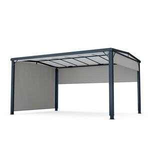 Imagine Blumfeldt Pantheon Cortina Solid Sky Pergola 3x4, rezistent la intemperii, acoperit cu pulbere, panouri laterale