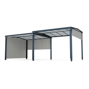 Imagine Blumfeldt Pantheon Cortina Solid Sky Extinde foișor de grădină 3x6, rezistent la intemperii, extensibil