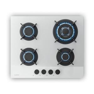 Imagine Klarstein Plită pe gaz Velaire, plită cu 4 arzătoare cu aprindere electrică, compatibilă cu gaz natural și GPL, 8000W, 60cm