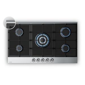 Imagine Klarstein Verosteel plită pe gaz | 5 arzătoare | aprindere electrică | compatibil gaz natural și GPL | 10400 W | 90 cm