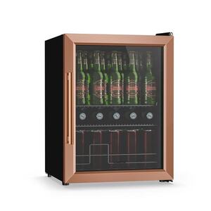 Imagine Klarstein Beersafe frigider pentru băuturi cu ușă de sticlă | 64 x 48 cm | 60 litri | 85 W | Cupru/Negru