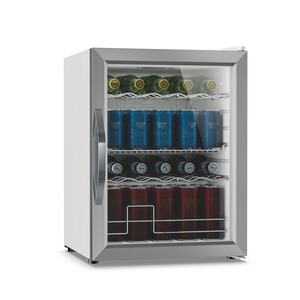 Imagine Klarstein Beersafe frigider pentru băuturi cu ușă de sticlă | 64 x 48 cm | 60 litri | 85 W | Argintiu/Alb
