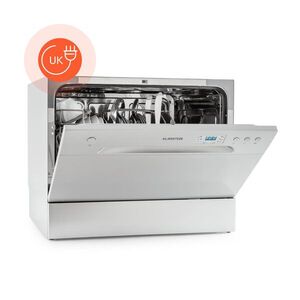 Imagine Klarstein Amazonia 6, mașină de spălat vase, 1300W, F, 49dB, 6 seturi de vase, buton de control