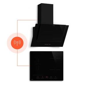 Imagine Klarstein HaloSync plită cu inducție și hotă | 4 zone de gătit | 8400 W | 632 m³/h | 60 cm