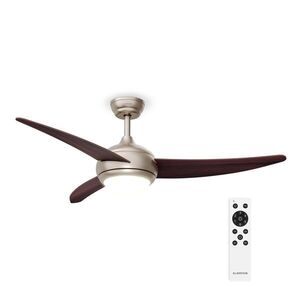 Imagine Klarstein Ventilator de tavan El Paso cu lumină | 132 cm | 35 W | Funcționare silențioasă | Lemn