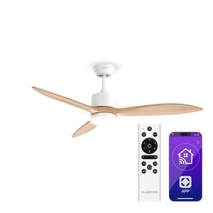 Imagine Klarstein SkyBreeze ventilator de tavan inteligent cu lumină | 132 cm | 27 W | Silențios | LED | Lemn