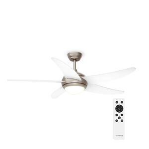 Imagine Klarstein Ventilator de tavan Bolero cu lumină | 132 cm | 35 W | Funcționare silențioasă | Lemn