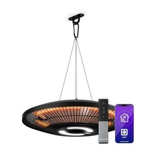 Imagine Klarstein LumiHeat încălzitor cu infraroșu pentru tavan | 2000 W | 15 m² | Lumină LED | 42 cm x 42 cm