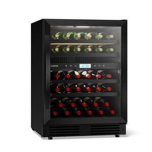 Imagine Klarstein VeroSteel frigider de vin încorporabil | 2 zone de răcire | 129 litri | 43 sticle | 60 cm