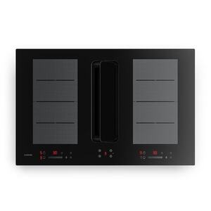 Imagine Klarstein Plită cu inducție ChefFusion cu hota | 4 zone de gătit | 7200 W | 504, 3 m³/h | 80 cm