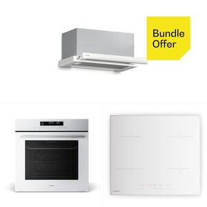 Imagine Klarstein Velaire plită cu inducție + cuptor încorporat Velaire + hotă telescopică Velaire | 60 cm