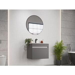 Imagine Set Masca Baie Suspendata + Chiuveta 650 + Oglinda Rotunda Cavela